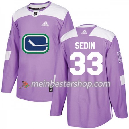 Vancouver Canucks Henrik Sedin 33 Adidas 2017-2018 Lila Fights Cancer Practice Trikot Authentic - Herren Vancouver Canucks Henrik Sedin 33 Adidas 2017-2018 Lila Fights Cancer Practice Trikot Authentic - Herren